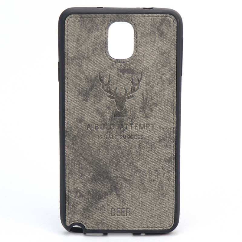 قاب چرمی طرح گوزن Samsung Note 3 خاکستری