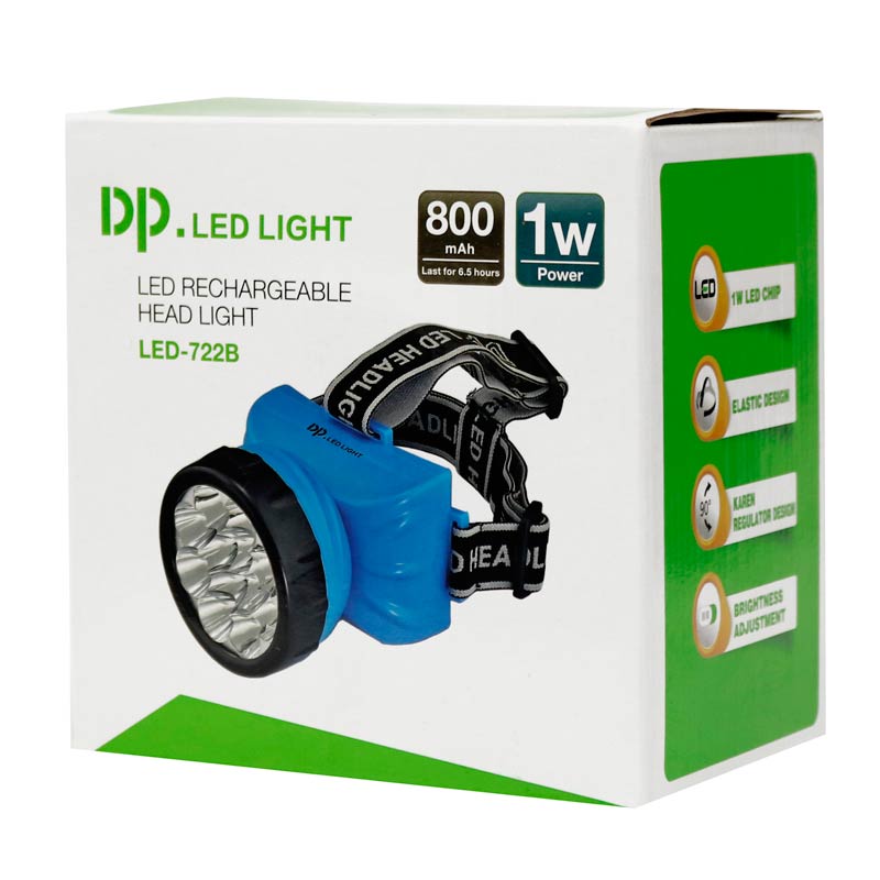 چراغ قوه پیشانی شارژی DP.LED Light LED-722B