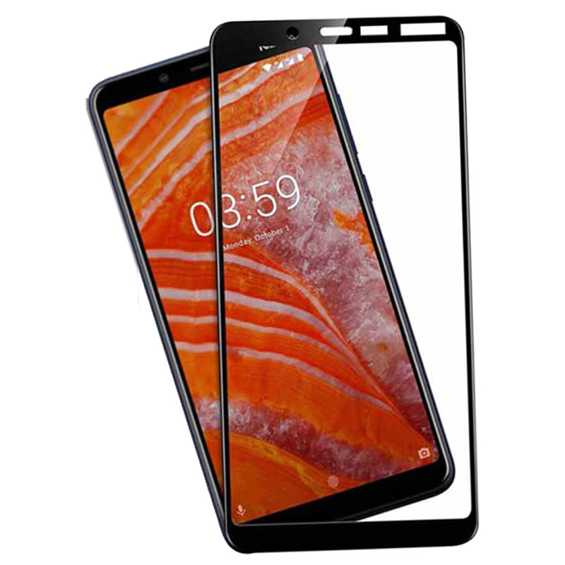 گلس تمام چسب Nokia1 Plus مشکی