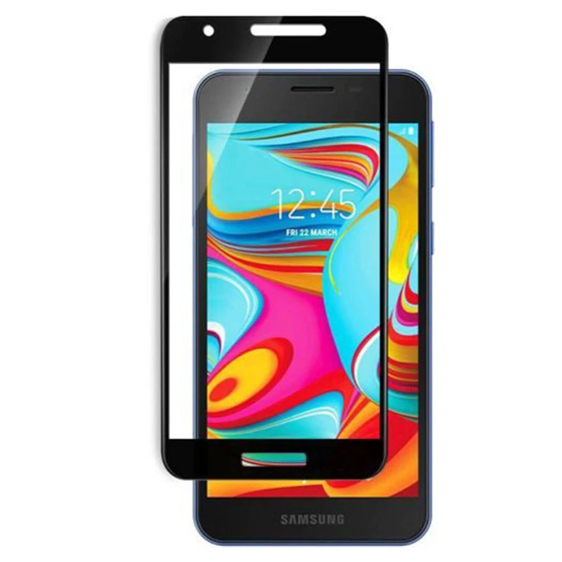 گلس تمام چسب Samsung A2 Core مشکی