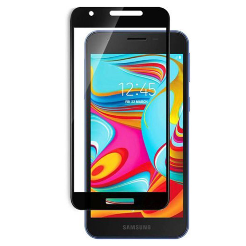 گلس تمام چسب Samsung A2 Core مشکی
