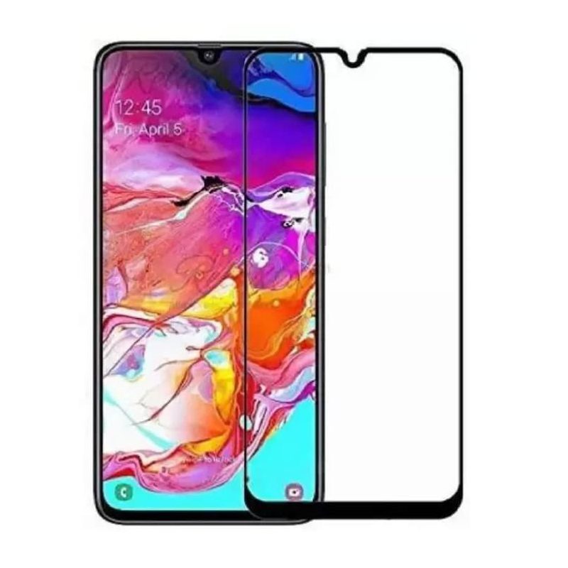 گلس تمام چسب Samsung A80 مشکی