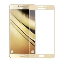 گلس تمام چسب Samsung C5 طلایی