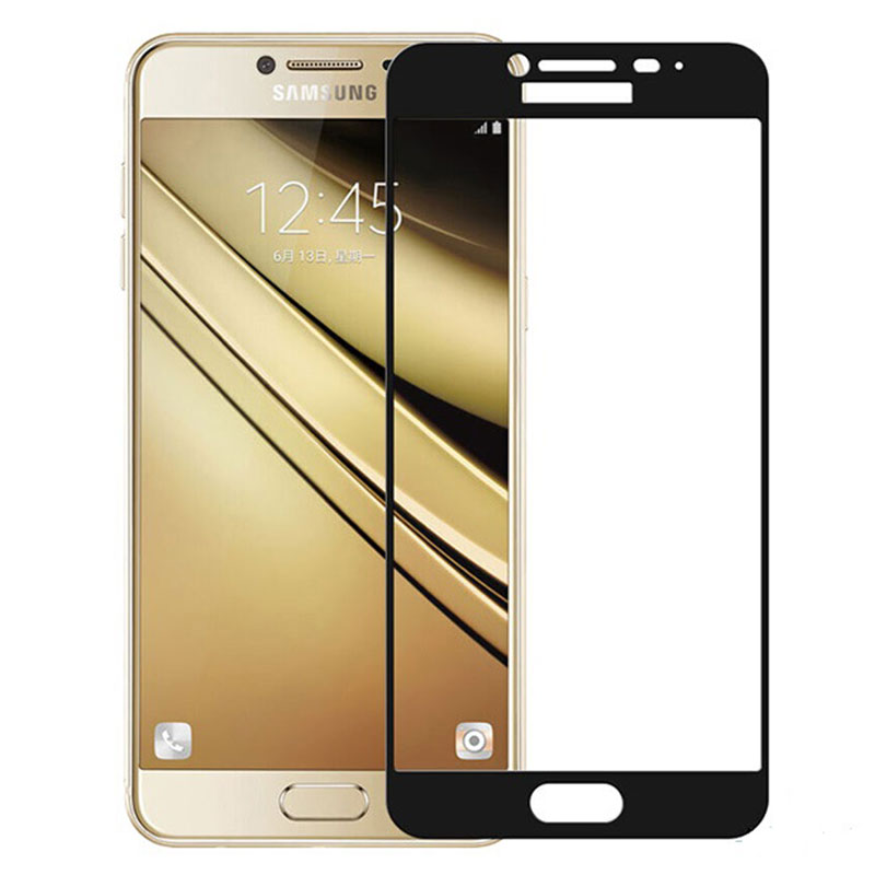 گلس تمام چسب Samsung C5 مشکی