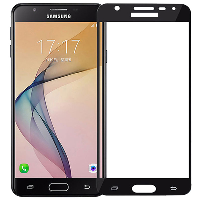 گلس تمام چسب Samsung C7 Pro مشکی