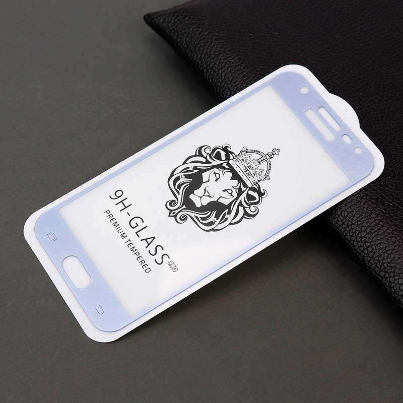 گلس تمام چسب سامسونگ J3 Pro آبی