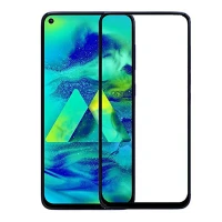 گلس تمام چسب Samsung M40 مشکی