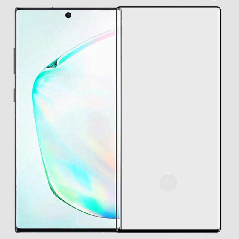 گلس تمام چسب Samsung Note 10 مشکی