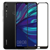 گلس تمام چسب Huawei Y7 2019 مشکی