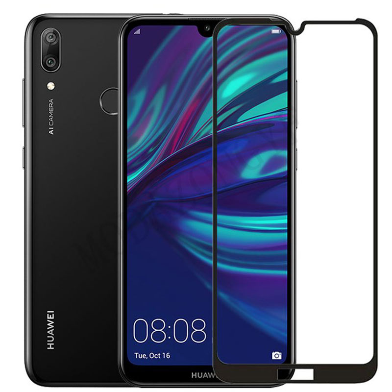 گلس تمام چسب Huawei Y7 2019 مشکی