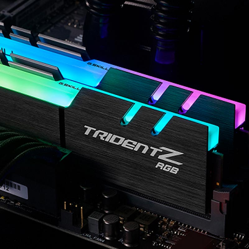 رم کامپیوتر G.SKILL TridentZ RGB DDR4 32GB 3200MHz CL14 Dual