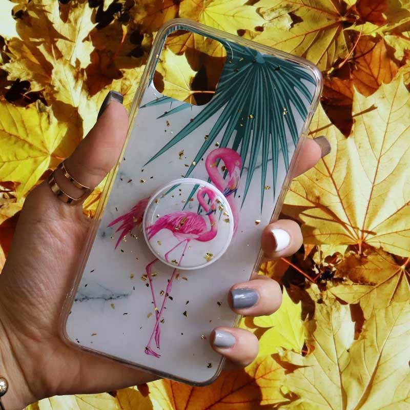 قاب رنگین کمانی پاپ سوکت دار خرچنگی کد۳ آیفون iPhone 11 Pro Max