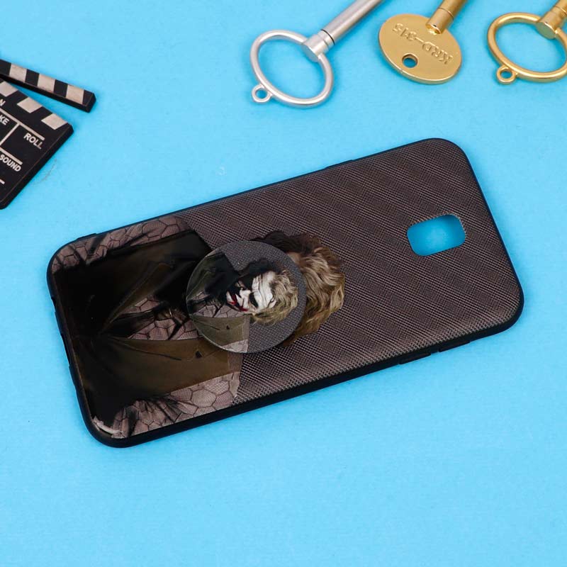 قاب فانتزی برجسته + پاپ سوکت طرح Joker سامسونگ J7 Pro سری D
