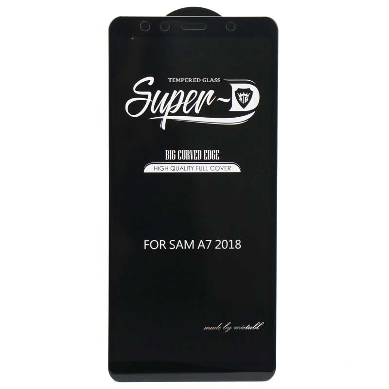 گلس SUPER D سامسونگ A7 2018 مشکی