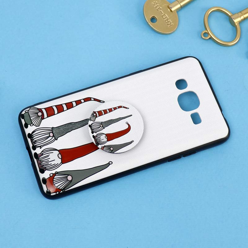 قاب فانتزی برجسته + پاپ سوکت طرح کوتوله سامسونگ J2 Prime سری D