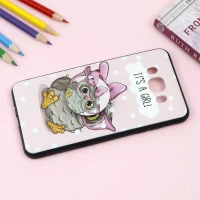 قاب فانتزی برجسته + پاپ سوکت طرح جغد سامسونگ J7 2016 سری D
