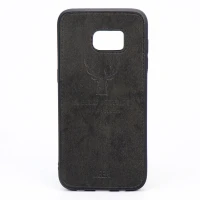قاب چرمی طرح گوزن Samsung S7 Edge مشکی