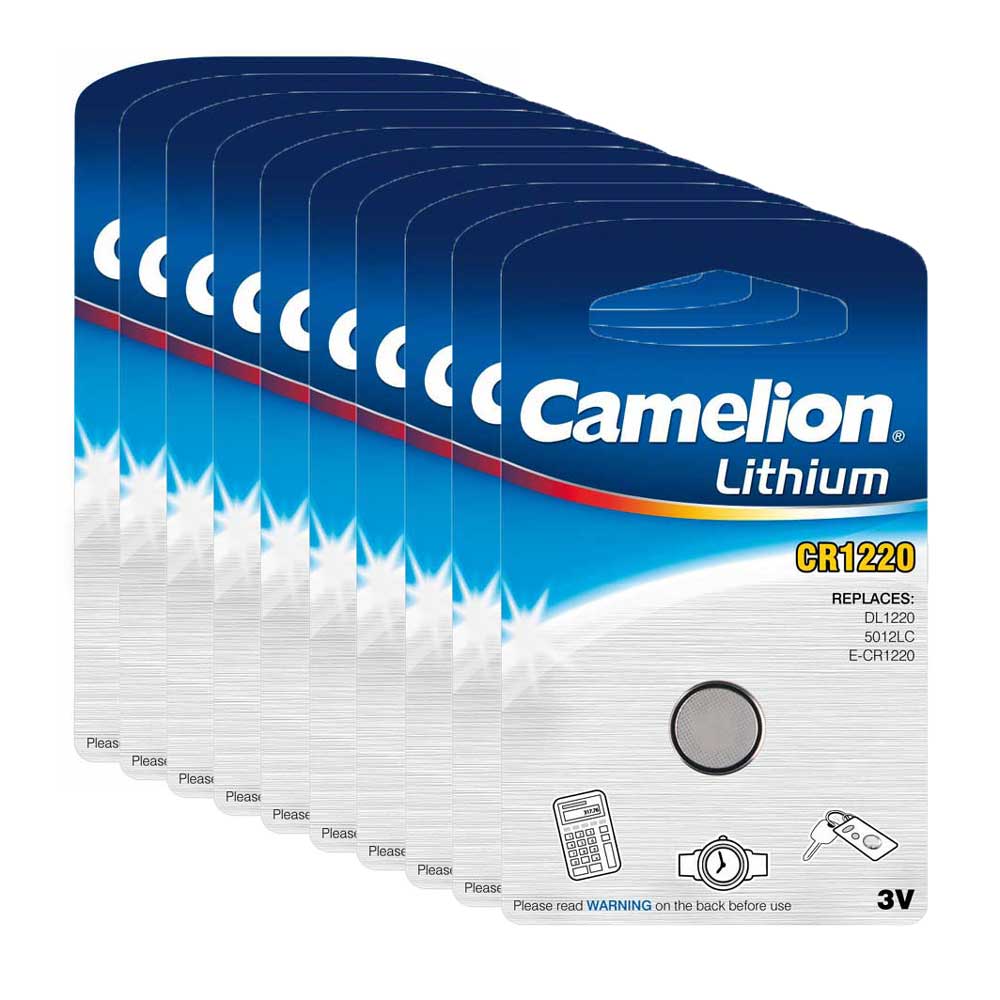باتری سکه ای Camelion Lithium CR1220 بسته ۱۰ عددی
