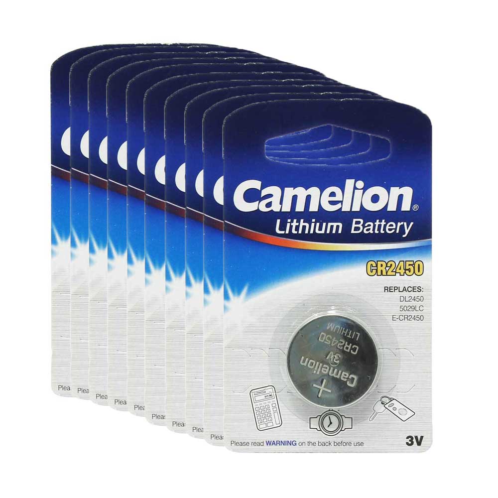 باتری سکه ای Camelion Lithium CR2450 بسته 10 عددی