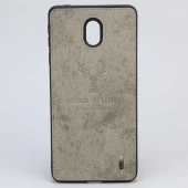 قاب چرمی طرح گوزن Nokia 1 Plus طوسی