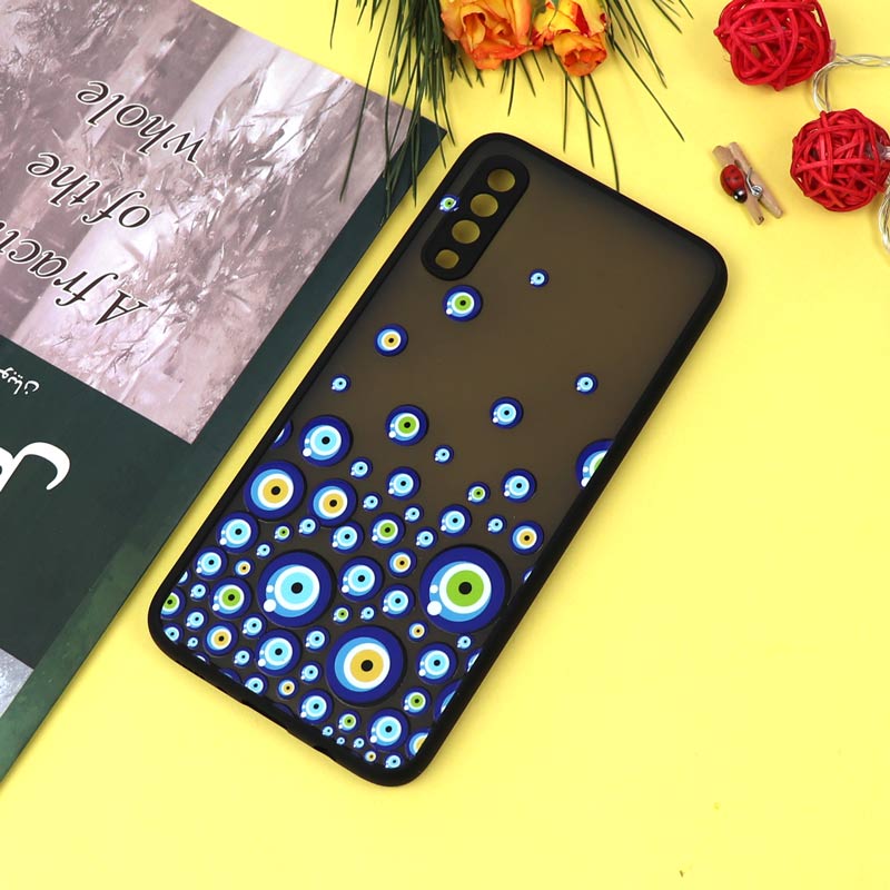 قاب PC مات محافظ لنزدار طرحدار چشم و نظر Samsung A70