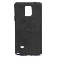 قاب چرمی طرح گوزن Samsung Note 4 مشکی