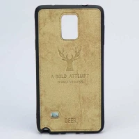 قاب چرمی طرح گوزن Samsung Note 4 خاکی