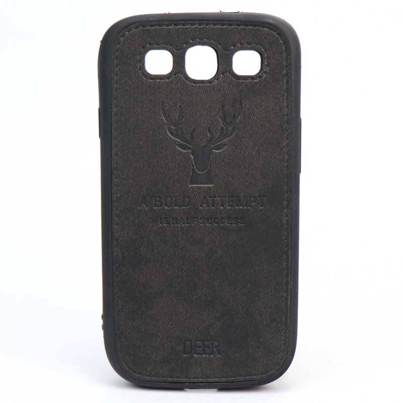 قاب چرمی طرح گوزن Samsung S3 مشکی