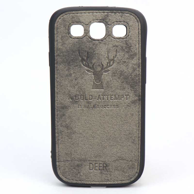 قاب چرمی طرح گوزن Samsung S3 خاکستری