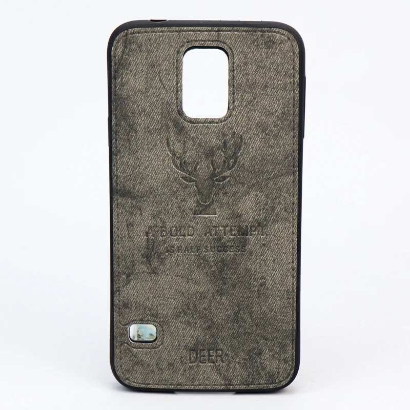 قاب چرمی طرح گوزن Samsung S5 خاکستری