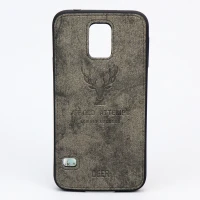 قاب چرمی طرح گوزن Samsung S5 خاکستری
