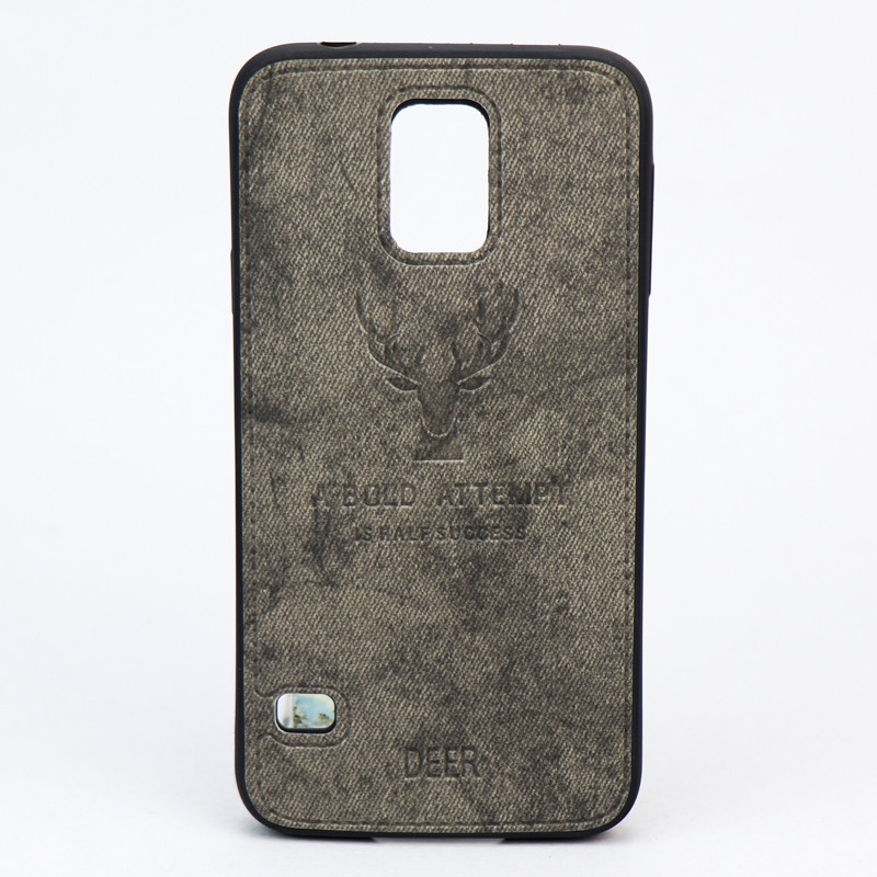 قاب چرمی طرح گوزن Samsung S5 خاکستری