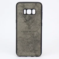 قاب چرمی طرح گوزن Samsung S8 خاکستری