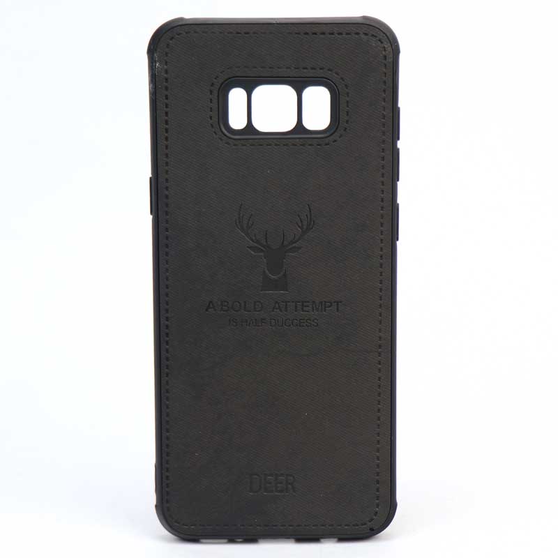 قاب چرمی طرح گوزن Samsung S8 Plus مشکی