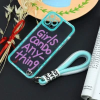قاب طرحدار Girls Can Do محافظ لنزدار + بند آویز لنیارد iPhone 12 Pro
