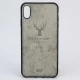 قاب چرمی طرح گوزن iPhone XS Max طوسی