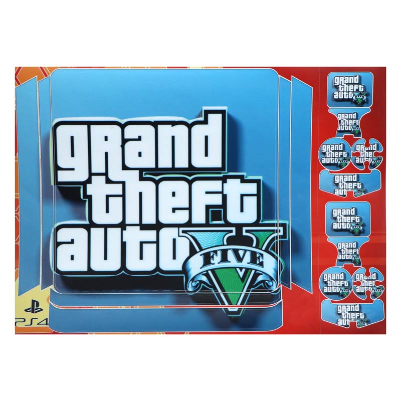 اسکین پلی استیشن ۴ اسلیم طرح GTA V آبی