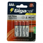 باتری چهارتایی نیم قلمی Gigacell Ultra Heavy Duty R03 1.5V AAA