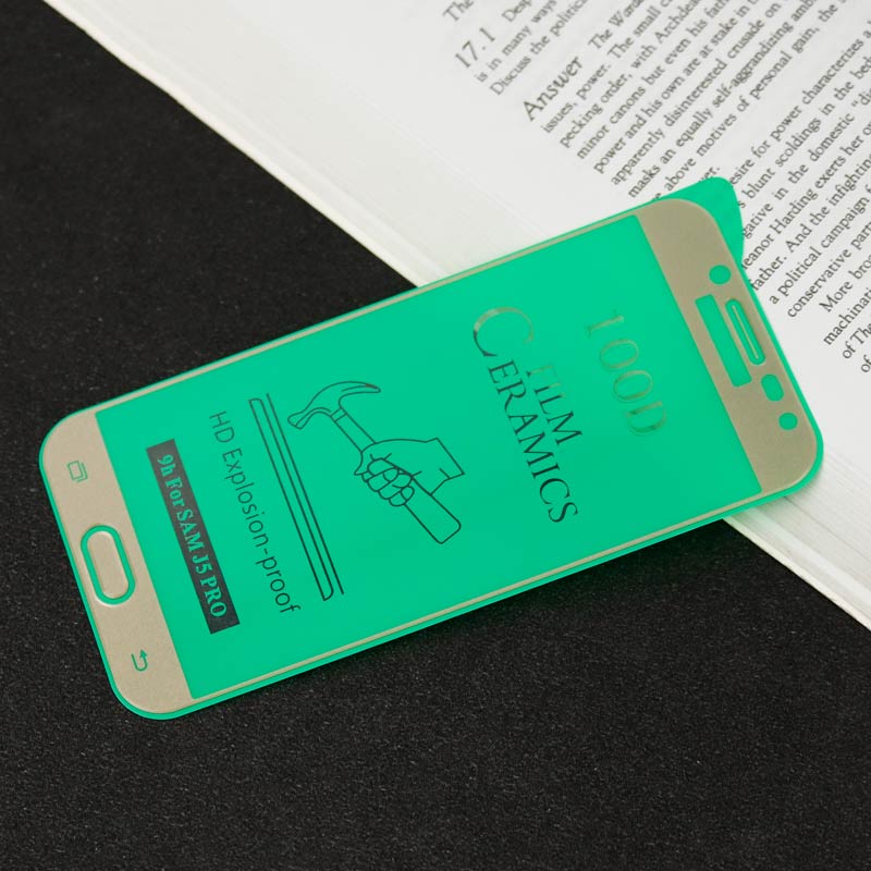 گلس سرامیکی براق Samsung J5 Pro طلایی