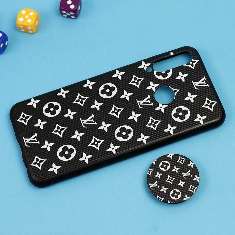 قاب فانتزی برجسته + پاپ سوکت طرح LV هواوی Y6p سری D