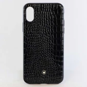 قاب چرمی Mont Blanc آیفون iPhone X / XS مشکی