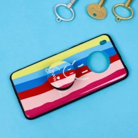 قاب فانتزی برجسته + پاپ سوکت طرح رنگین کمان هواوی Y9a سری D