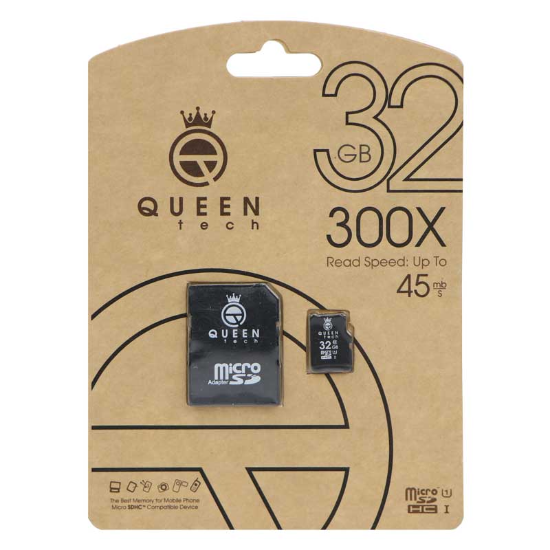 رم میکرو 32 گیگ کوئین تک QUEEN TECH U1 45MB/s + خشاب