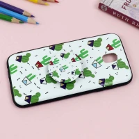 قاب فانتزی برجسته + پاپ سوکت طرح کاکتوس سامسونگ J5 Pro سری D