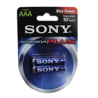 باتری نیم قلمی دوتایی سونی آلکالاین Sony Stamina Plus AAA