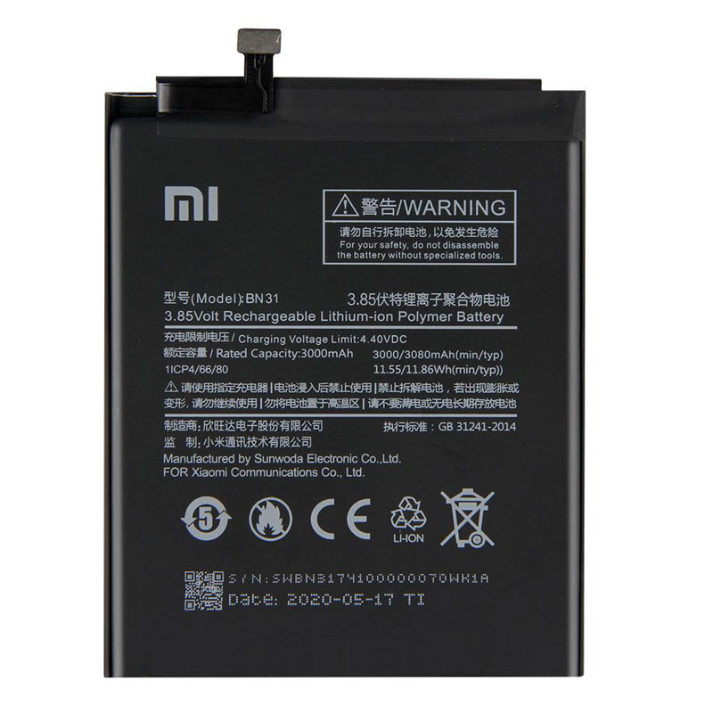 باتری موبایل اورجینال شیائومی Xiaomi Mi 5X BN31