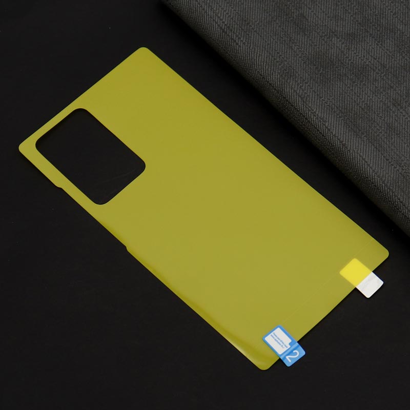 برچسب پشت تمام چسب زرد Samsung Note 20 Ultra