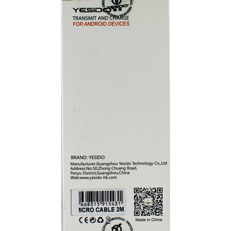 کابل میکرو یو اس بی YESIDO 2m