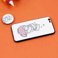 قاب فانتزی برجسته + پاپ سوکت طرح گربه iPhone 6/6s سری D