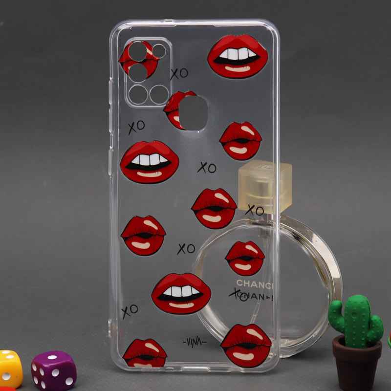 قاب طرحدار محافظ لنز دار کد2 سامسونگ A21s